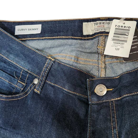 NWT Torrid Curvy Super Stretch High-Rise Dusk Tall Jeans Size 12T - Picture 8 of 10